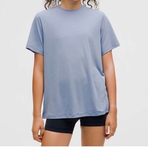 Lululemon Jersey Training Short-Sleeve Shirt Blue Willow Size 6